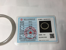 Load image into Gallery viewer, 58.5mm Certified 100% Natural Icy Watery Gray Very Light Smoky Purple (烟紫)  round cut Nephrite Bangle HN228-9110
