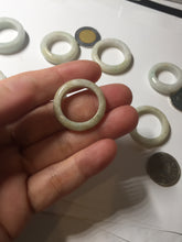 Load image into Gallery viewer, Size 7 3/4-13 100% natural type A light green/purple/white/brown jadeite band ring group PD196
