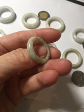 Load image into Gallery viewer, Size 7 3/4-13 100% natural type A light green/purple/white/brown jadeite band ring group PD196
