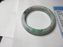 Load image into Gallery viewer, 58.5mm Certified Type A 100% Natural Sunny Green Purple Gray brown black Jadeite Jade Bangle AZ182-6585
