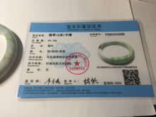 Load image into Gallery viewer, 58.5mm Certified Type A 100% Natural Sunny Green Purple Gray brown black Jadeite Jade Bangle AZ182-6585

