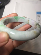 Load image into Gallery viewer, 58.5mm Certified Type A 100% Natural Sunny Green Purple Gray brown black Jadeite Jade Bangle AZ182-6585
