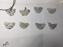 Load image into Gallery viewer, 100% Natural type A white brown Jadeite Jade Withered Leaf Butterfly(枯叶蝶) pendant PB215
