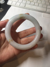 Load image into Gallery viewer, 59.2mm Certified 100% Natural type A light green/purple carved and golden-painted chubby round cut Jadeite Jade bangle PA174-(8571)
