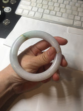 Load image into Gallery viewer, 59.2mm Certified 100% Natural type A light green/purple carved and golden-painted chubby round cut Jadeite Jade bangle PA174-(8571)
