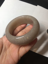 Load image into Gallery viewer, 53mm 100% natural light purple/pale pink/beige with flying snow chubby Quartzite (Shetaicui jade) bangle SY77
