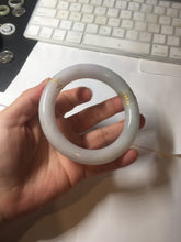 Load image into Gallery viewer, 59.2mm Certified 100% Natural type A light green/purple carved and golden-painted chubby round cut Jadeite Jade bangle PA174-(8571)
