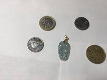 Load image into Gallery viewer, 100% natural type A icy watery light green blue gray Guatemala jadeite leaf pendant PD6
