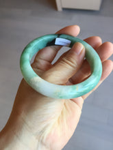 Load image into Gallery viewer, 57.6mm certified type A 100% Natural apple green/dark green jadeite jade bangle AX128-5220
