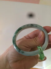 Load image into Gallery viewer, 52.5mm Certificated  Type A100% sunny green/dark green Jadeite Jade bangle F06-5007

