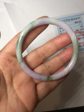Load image into Gallery viewer, 卖了 54mm Certified Type A 100% Natural purple green slim round cut Jadeite Jade bangle AZ183-0512
