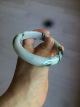 Load image into Gallery viewer, 58mm Certified Type A 100% Natural light green/white Jadeite Jade bangle S53-0441
