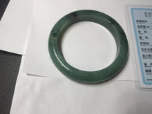 Load image into Gallery viewer, 56.5mm Certified Type A 100% Natural Woodland Green Jadeite Bangle AZ184-0432
