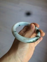 Load image into Gallery viewer, 58mm Certified Type A 100% Natural light green/white Jadeite Jade bangle S53-0441
