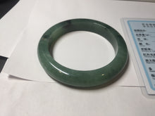 Load image into Gallery viewer, 56.5mm Certified Type A 100% Natural Woodland Green Jadeite Bangle AZ184-0432
