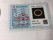 Load image into Gallery viewer, 54mm Certified 100% Natural Icy Watery Gray Very Light Smoky Purple (烟紫)  round cut Nephrite Bangle HN230-9223
