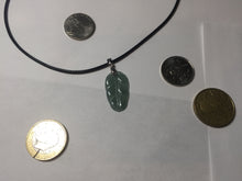 Load image into Gallery viewer, 100% natural type A icy watery light green gray Guatemala jadeite leaf pendant PD7
