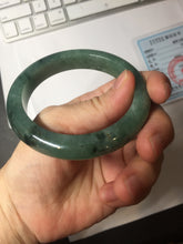 Load image into Gallery viewer, 56.5mm Certified Type A 100% Natural Woodland Green Jadeite Bangle AZ184-0432
