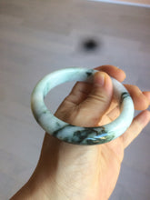 Load image into Gallery viewer, 58mm Certified Type A 100% Natural light green/white Jadeite Jade bangle S53-0441
