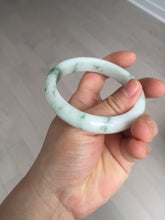 Load image into Gallery viewer, 57.5mm Certified 100% natural Type A green/white jadeite jade bangle BM32-9745
