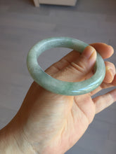 Load image into Gallery viewer, 52mm 100% natural certified light green/gray jadeite jade bangle AX130-0235
