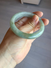 Load image into Gallery viewer, 52mm 100% natural certified light green/gray jadeite jade bangle AX130-0235
