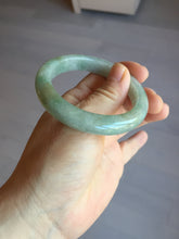 Load image into Gallery viewer, 52mm 100% natural certified light green/gray jadeite jade bangle AX130-0235
