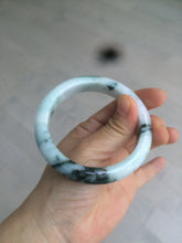 Load image into Gallery viewer, 58mm Certified Type A 100% Natural light green/white Jadeite Jade bangle S53-0441
