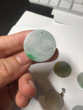Load image into Gallery viewer, 100% Natural type A sunny green/yellow round Jadeite Jade safe and sound pendant group BP94
