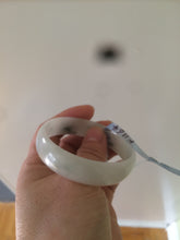 Load image into Gallery viewer, 52.5mm Certificated  Type A100% green/white thin Jadeite Jade bangle F10-1164
