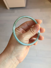 Load image into Gallery viewer, 60.6mm Type A 100% Natural Light Green/Gray/Black/Brown “Reed Flowers &amp; Snow” Guatemala Slim Round Cut Jadeite Bangle PJ124-1412

