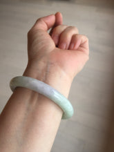 Load image into Gallery viewer, 53.9mm 100% natural Type A green/purple/yellow(FU LU SHOU) chubby jadeite jade bangle BK74-5806
