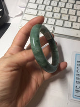 Load image into Gallery viewer, 56.7mm Certified Type A 100% Natural Woodland Green Jadeite Bangle AZ186-0427
