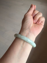 Load image into Gallery viewer, 53.9mm 100% natural Type A green/purple/yellow(FU LU SHOU) chubby jadeite jade bangle BK74-5806
