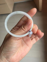 Load image into Gallery viewer, 48.5mm certified 100% natural type A light green orange purple white thin square style jadeite bangle PH256-0967
