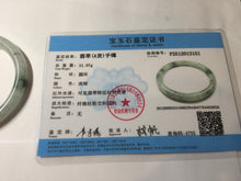 Load image into Gallery viewer, 57.2mm certified 100% natural Type A white sunny green dark green ink painting (水墨) round cut jadeite jade bangle PC158-3151
