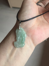 Load image into Gallery viewer, 100% natural type A icy watery jadeite green/yellow/white 3D PiXiu(貔貅) Feng Shui Wealth Attractor with Wealth Pool pendant group necklace PD8
