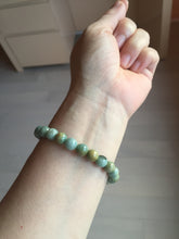Load image into Gallery viewer, 6-8mm size 52-64mm 100% natural type A green/yellow/brown/black jadeite jade beads bracelet group BL133

