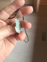 Load image into Gallery viewer, 100% natural type A icy watery jadeite green/yellow/white 3D PiXiu(貔貅) Feng Shui Wealth Attractor with Wealth Pool pendant group necklace PD8
