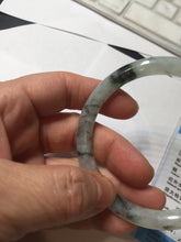 Load image into Gallery viewer, 57.2mm certified 100% natural Type A white sunny green dark green ink painting (水墨) round cut jadeite jade bangle PC158-3151
