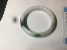 Load image into Gallery viewer, 60mm certified 100% natural type A green white  jadeite jade bangle AY75-1734
