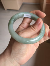 Load image into Gallery viewer, 53.8mm 100% natural Type A icy watery light green/gray jadeite jade bangle PC118-0355
