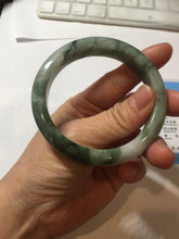 Load image into Gallery viewer, 56.5mm Certified 100% natural Type A light green/purple Whispers of the Spring Breeze jadeite jade bangle PH104-5441
