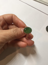 Load image into Gallery viewer, 100% Natural green nephrite (碧玉) Jade ring (adjustable size) HT126
