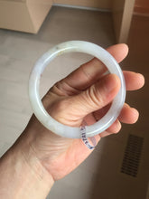 Load image into Gallery viewer, 58.5mm certified Type A 100% Natural white yellow green gray light purple with brown red flying dandelions slim round cut Jadeite Jade bangle PE118-3721
