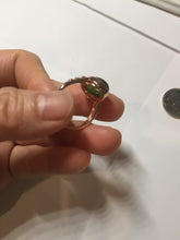 Load image into Gallery viewer, 100% Natural green nephrite (碧玉) Jade ring (adjustable size) HT126
