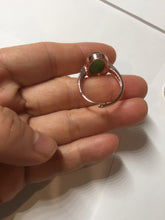 Load image into Gallery viewer, 100% Natural green nephrite (碧玉) Jade ring (adjustable size) HT126
