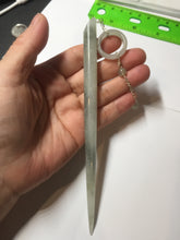 Load image into Gallery viewer, 15.5cm 100% Natural black white snow storm Xiu Jade Serpentine hairpin AW38
