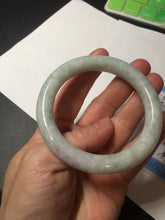 Load image into Gallery viewer, 53.9mm 100% natural Type A green/purple/yellow(FU LU SHOU) chubby jadeite jade bangle BK74-5806
