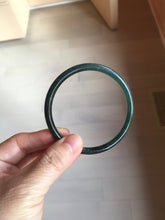 Load image into Gallery viewer, 59.8mm Certified Type A 100% Natural dark green/blue/gray Guatemala slim round cut Jadeite bangle PD174-2486
